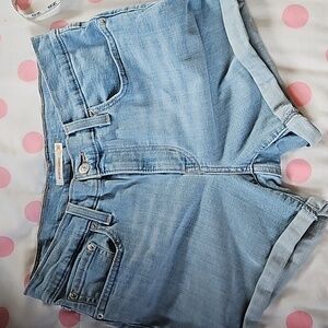 Levis Light Blue Denim Jean Shorts